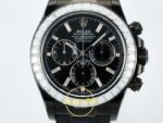 Rolex Daytona SONIC RXF Diamond bezel Black dial DD4801 SONIC Factory 40mmx12.5mm Kadran İndeks ve İbre Detay Yakın Çekim Super — Kadran ve Bezel Görünümü