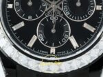 Rolex Daytona SONIC RXF Diamond bezel Black dial DD4801 SONIC Factory 40mmx12.5mm Sol Yan Kasa Kalınlık ve Fırçalanmış Yüzey — Kadran ve Bezel Görünümü