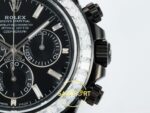 Rolex Daytona SONIC RXF Diamond bezel Black dial DD4801 SONIC Factory 40mmx12.5mm Yatay Kasa, Bezel ve Kordon Bütünlüğü Super — Kadran ve Bezel Görünümü