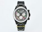 Rolex Daytona SONIC RXF Diamond bezel Multicolor dial Black SONIC Factory 40mmx12.5mm Ön Cephe Kadran ve Kasa Görünümü Super — Kadran ve Bezel Görünümü