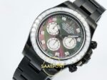 Rolex Daytona SONIC RXF Diamond bezel Multicolor dial Black SONIC Factory 40mmx12.5mm Sol 45 Derece Çapraz Kasa ve Bezel Profili — Kadran ve Bezel Görünümü