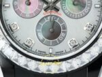 Rolex Daytona SONIC RXF Diamond bezel Pearl mother pearl SONIC Factory 40mmx12.5mm Sol Yan Kasa Kalınlık ve Fırçalanmış Yüzey — Kadran ve Bezel Görünümü
