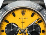 Rolex Daytona SONIC RXF Electroplated black bezel yellow dial SONIC Factory 40mmx12.5mm Yatay Kasa, Bezel ve Kordon Bütünlüğü — Kadran ve Bezel Görünümü