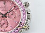 Rolex Daytona SONIC RXF Pink diamond bezel Pink dial SONIC Factory 40mmx12.5mm Yatay Kasa, Bezel ve Kordon Bütünlüğü Super Clone — Kadran ve Bezel Görünümü
