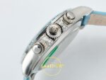 Rolex Daytona SONIC RXF Turquoise dial Diamond bezel diamond SONIC Factory 40mmx12.5mm Sağ Yan Kurma Tepesi ve Kasa Koruma Detayı — Kadran ve Bezel Görünümü