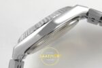 Rolex Land Dweller 127334 DIWF White Textured Dial on ZF Factory 40mmx10.3mm Sol Yan Kasa Kalınlık ve Fırçalanmış Yüzey Profili — Kadran ve Bezel Görünümü