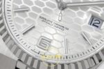 Rolex Land Dweller 127334 DIWF White Textured Dial on ZF Factory 40mmx10.3mm Yatay Kasa, Bezel ve Kordon Bütünlüğü Super Clone — Kadran ve Bezel Görünümü