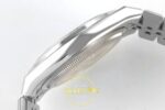 Rolex Land Dweller 127335 2F Ice Blue Textured Dial ZF Factory 40mmx10.3mm Sol Yan Kasa Kalınlık ve Fırçalanmış Yüzey Profili — Kadran ve Bezel Görünümü