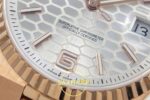 Rolex Land Dweller 127335 DIWF White Textured Dial on ZF Factory 40mmx10.3mm Yatay Kasa, Bezel ve Kordon Bütünlüğü Super Clone — Kadran ve Bezel Görünümü